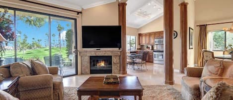 Una televisión, una oficina