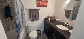 Towels, soap, toilet paper