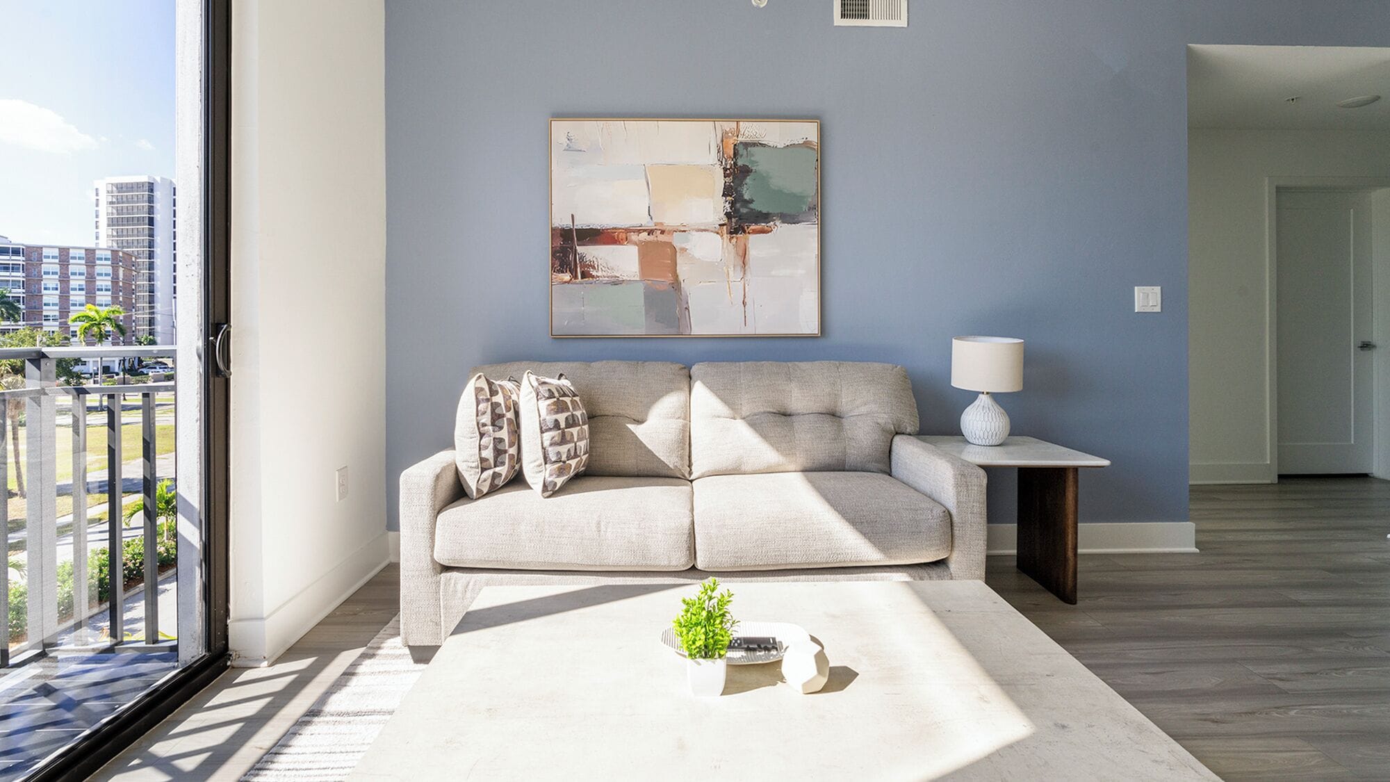 Apartment (2 Bedrooms) | Living area | 50-inch Smart TV with digital channels