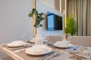 Dining - Elegant 1 Bed l Next to Metro l Near Mall (Al Furjan)