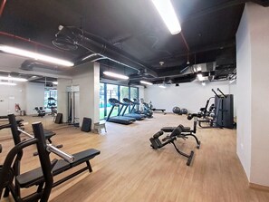 Fitness facility - Peaceful Studio l Circle Mall l Greenery Community (Jumeirah Village Circle)