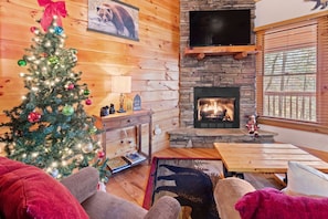 TV connectée, cheminée
