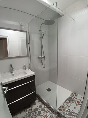 Douche, sèche-cheveux, papier toilette