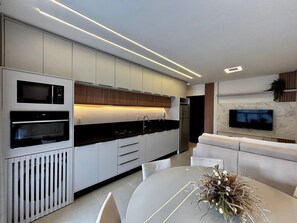 Private kitchen - Apt w/ Gourmet Balcony 600m From the Beach Ozn1004 (Itapema)