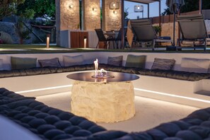 Terrace/patio - Villa Lithi-Stylish Villa with Private Pool (Erfi)