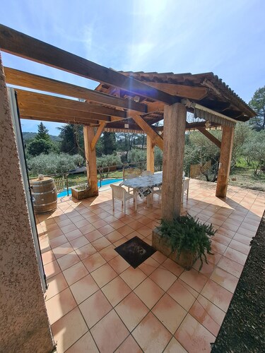 VILLA en Provence Verte avec Piscine au milieu des Oliviers.