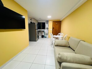 Living area - Apto w/ Balcony Beachfront in Boa Viagem Cpf0902 (Recife)