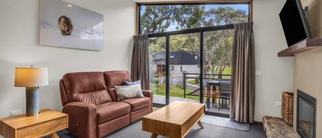 Televisión, chimenea