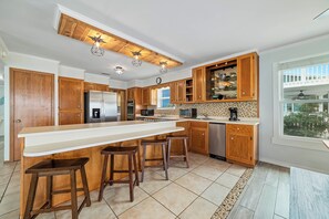 Fridge, microwave, oven, stovetop - The Flip Side | Private Dock w/ Tie Up | Little Lagoon | My Beach Getaways (Gulf Shores)
