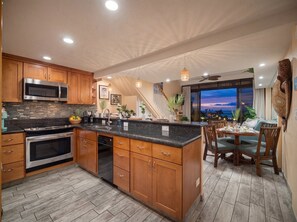 Coffee/tea maker, fridge, microwave, oven - New Listing Ocean View Top-Floor Corner Unit W/ Beach Access At Kahana Villas (West Maui) (Lahaina)