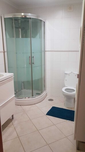 Dusche, Bidet, Handtücher