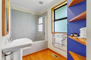 Hair dryer, towels - Perfect Mission Bay Home | by Furnished Rentals (Auckland City)