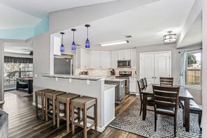 Fridge, microwave, dishwasher, coffee/tea maker - Private Pool and Volleyball Court on a Huge Lot Just Minutes from Navarre Beach - Dog Friendly (Navarre)