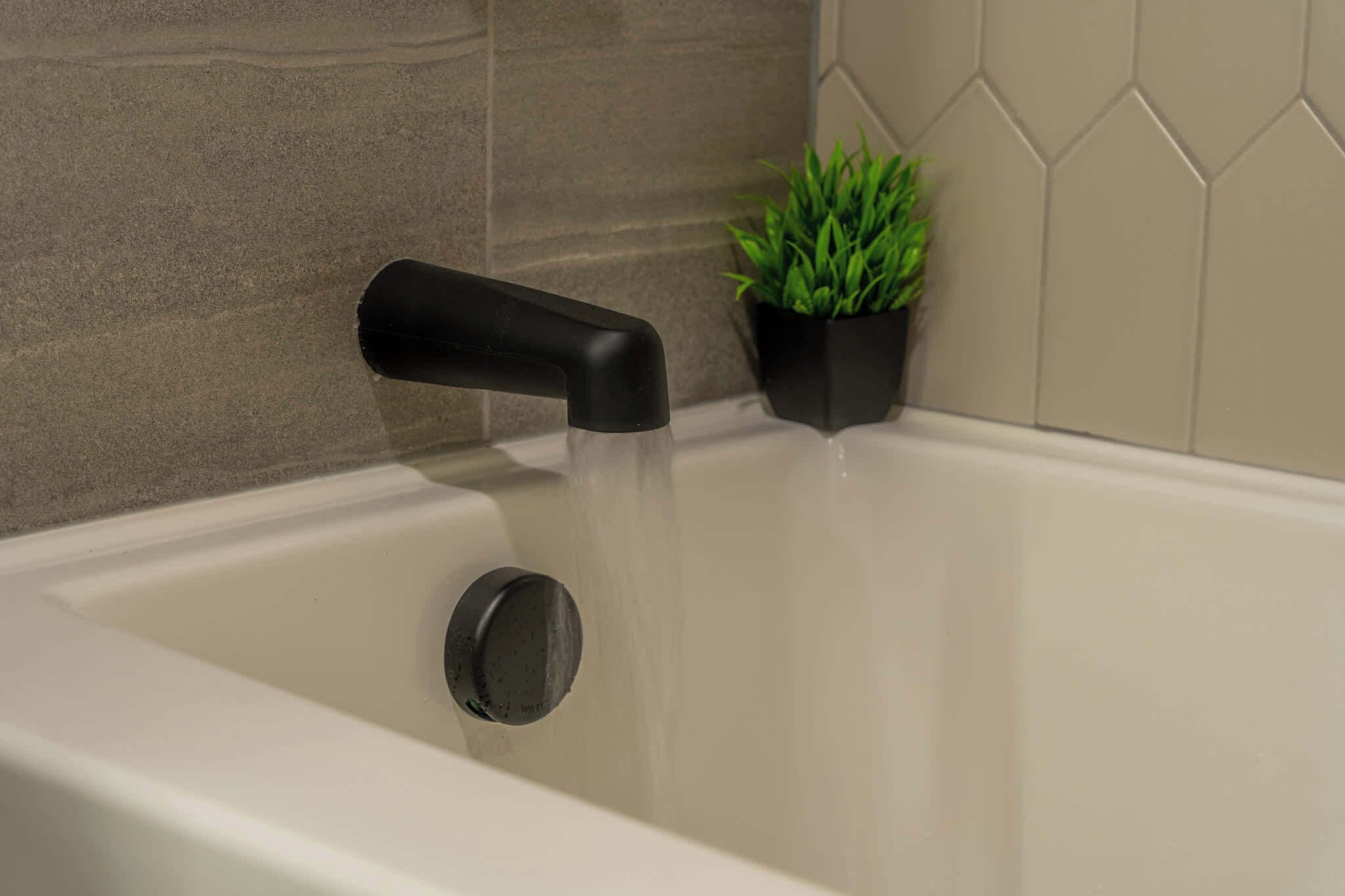 Soaker tub provides quiet sanctuary after a long day in the mountains