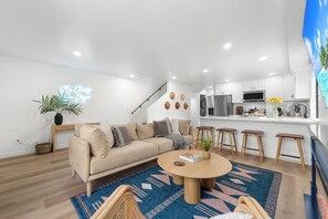 TV, fireplace - 3-Home Beach Compound | Sleeps 30 | Mission Bay (San Diego)