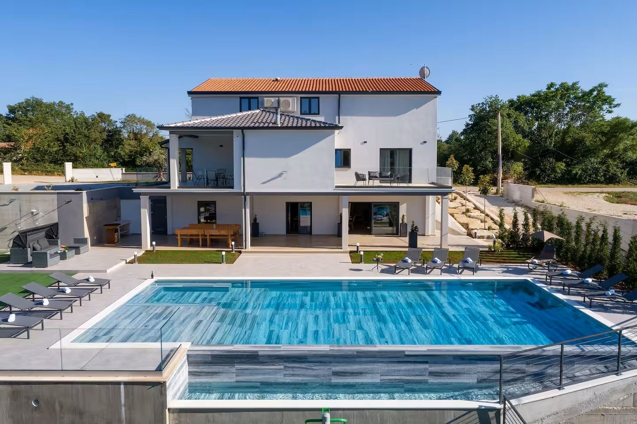 A heated pool