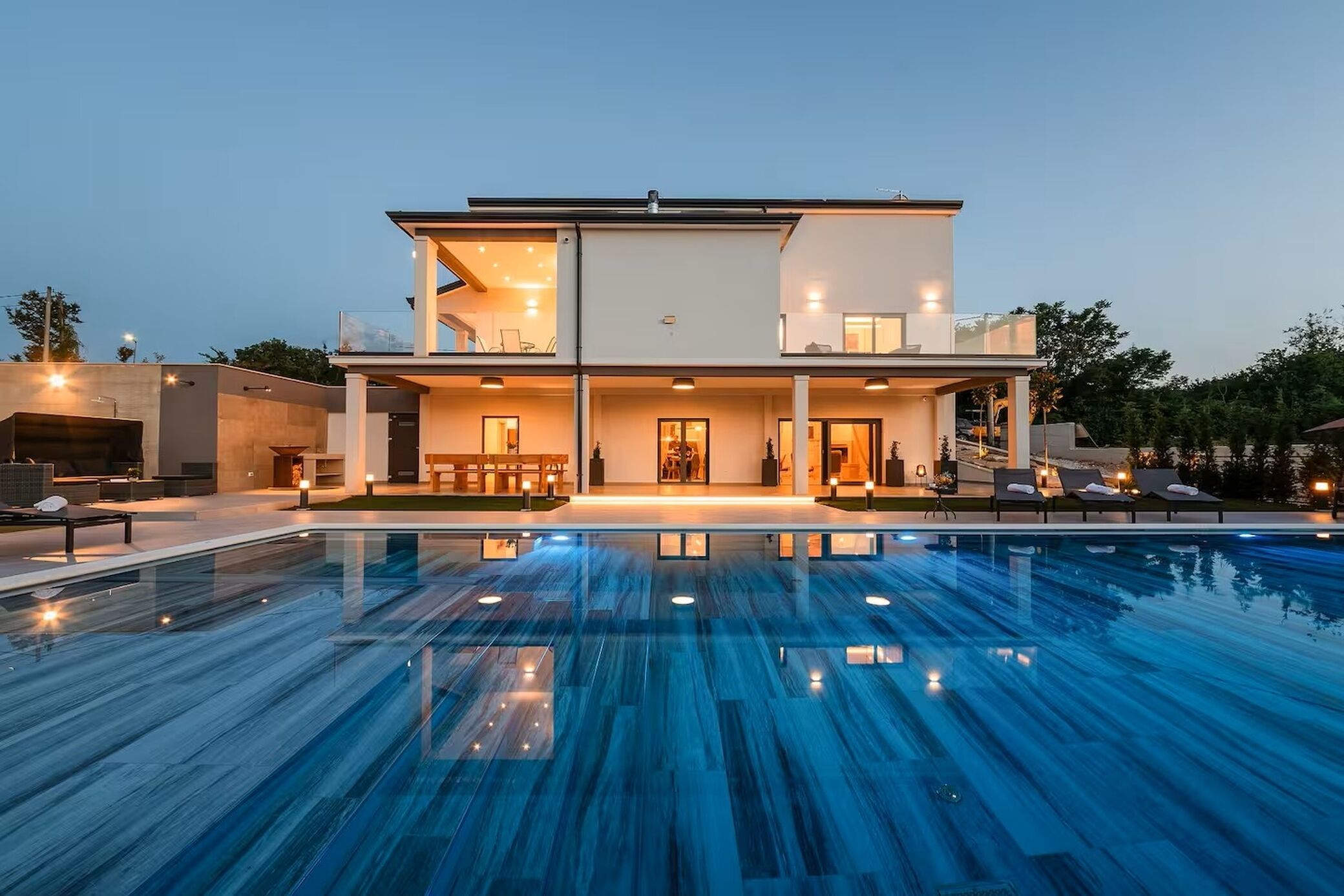 A heated pool