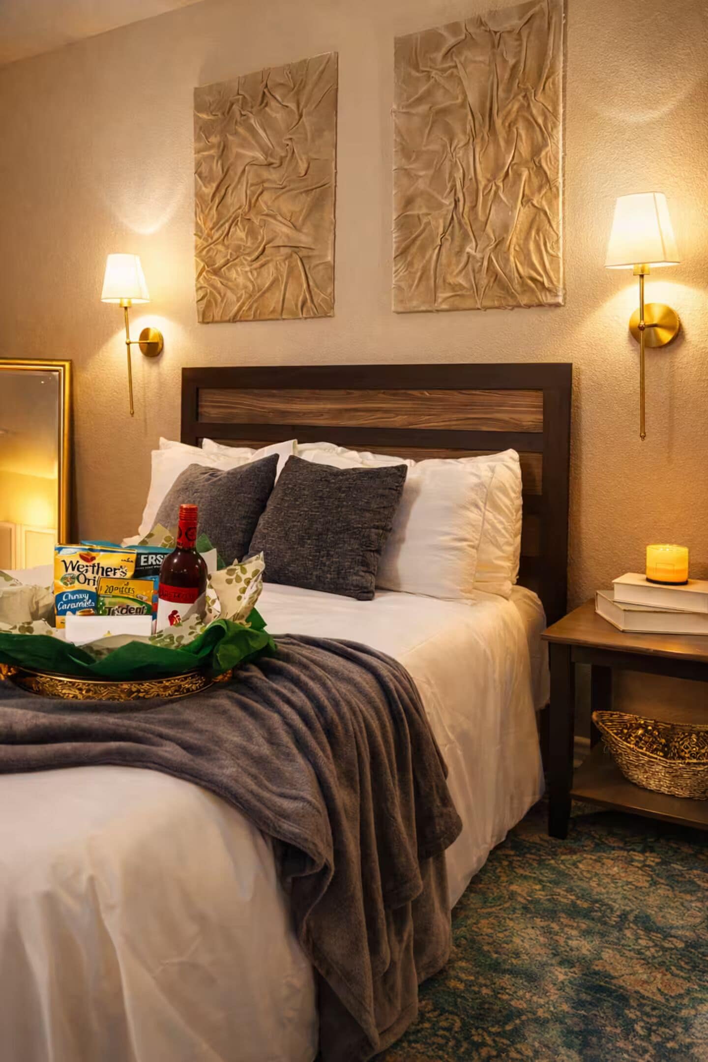 Een strijkplank/strijkijzer, wifi, beddengoed