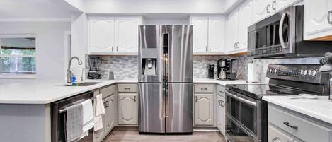 Microwave, oven, stovetop, dishwasher