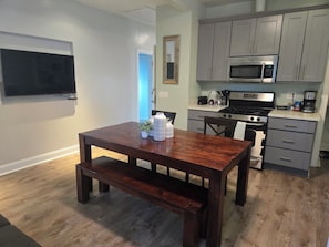 Microwave, oven, stovetop, dishwasher