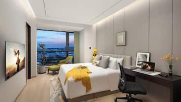 In-room safe, desk, laptop workspace, iron/ironing board