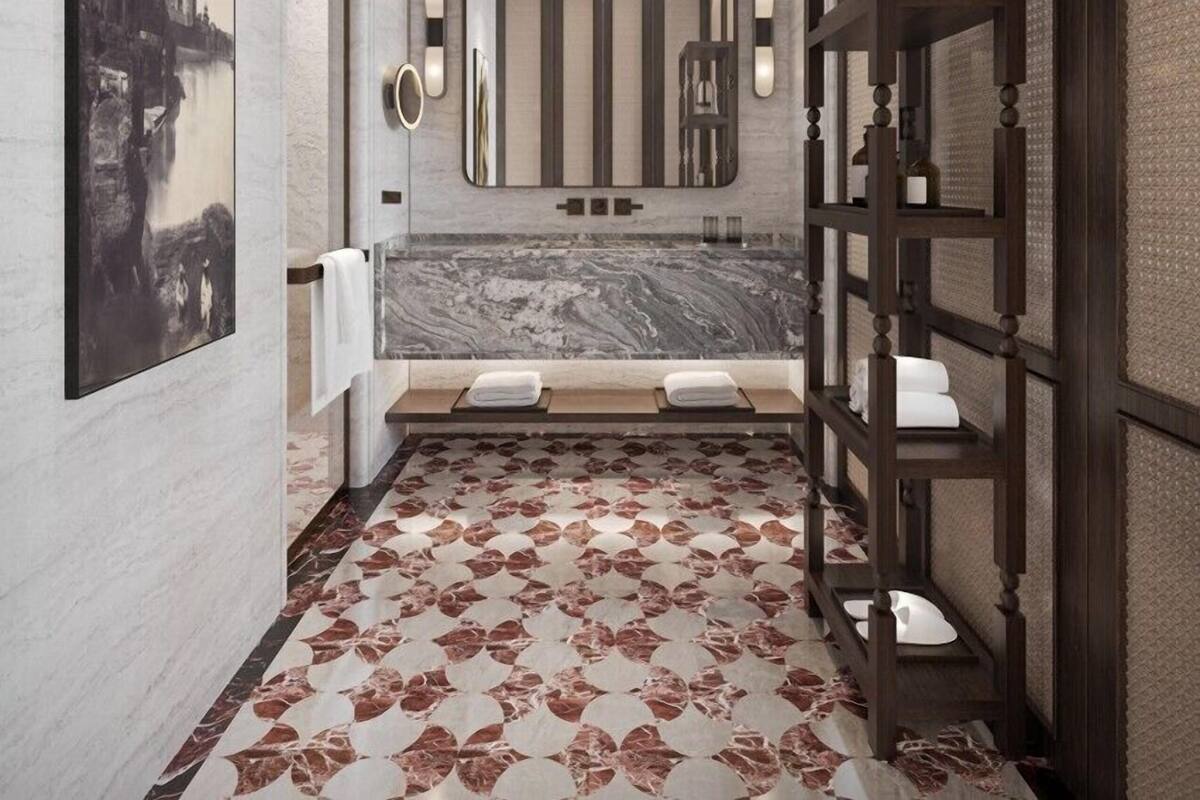 Deluxe-Zweibettzimmer | Badezimmer | Kostenlose Toilettenartikel, Haartrockner, Bademäntel, Hausschuhe