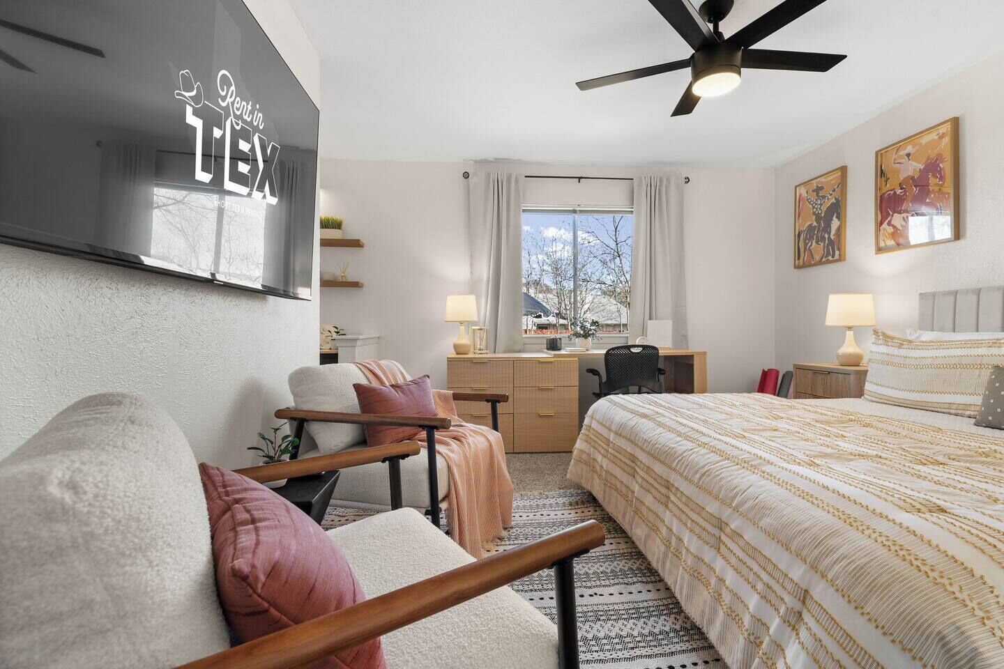 Desk, iron/ironing board, travel crib, WiFi