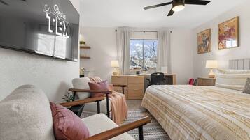 Desk, iron/ironing board, travel crib, WiFi