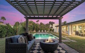 Terrace/patio - SWSS 4BR Tesoro Estate | Pool, Fire Table, Outdoor Living & 30‑Day Minimum (Scottsdale)