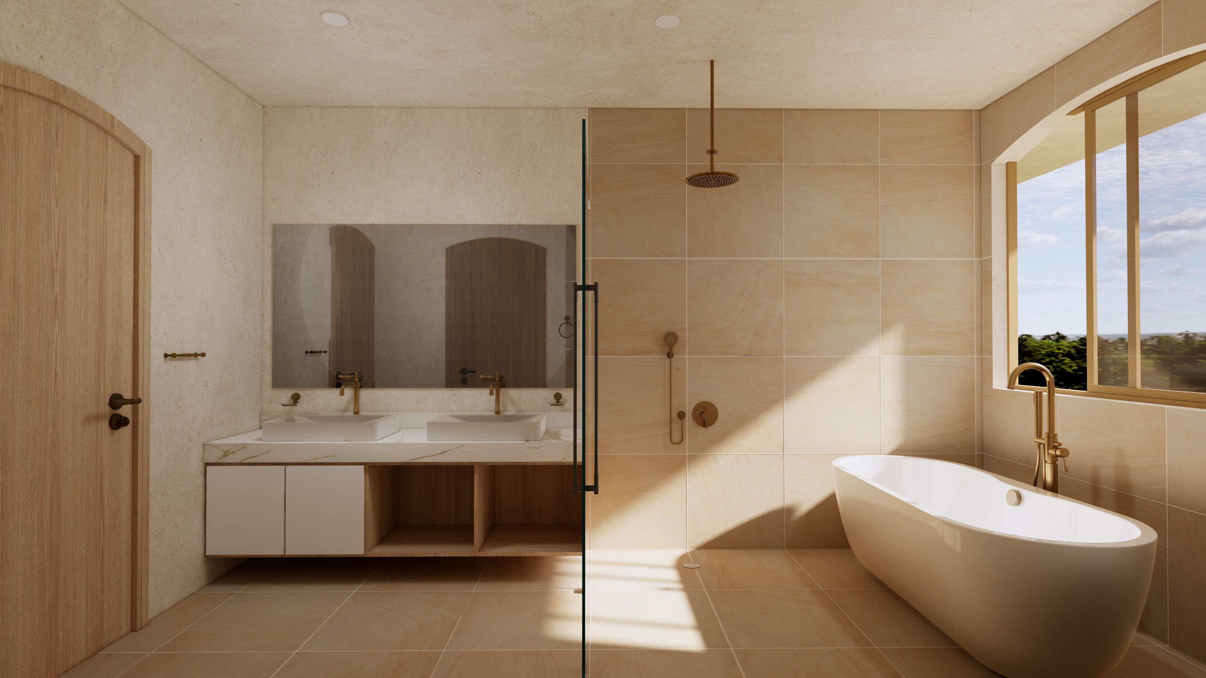 小型套房 | 浴室 | 淋浴设施、毛巾、卫生纸