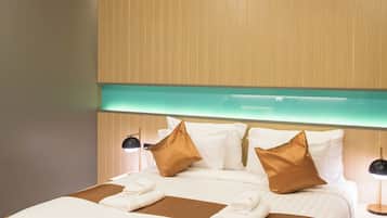 Suite, Balcony, City View | In-room safe, laptop workspace, blackout curtains, iron/ironing board