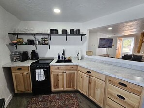 Fridge, microwave, oven, stovetop - Scenic Dome Retreat: Luxury Bath & Mountain Views (Cripple Creek)