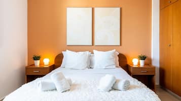 Căn hộ, 1 giường đôi, bếp, quang cảnh thành phố | Bộ trải giường bằng vải cotton Ai Cập, bộ đồ giường cao cấp