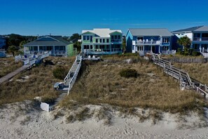 Exterior - Oceanfront 4BR Home w/ Private Pool, Decks, Beach Walkway, Stunning Views, New to Rental Market (Kure Beach)