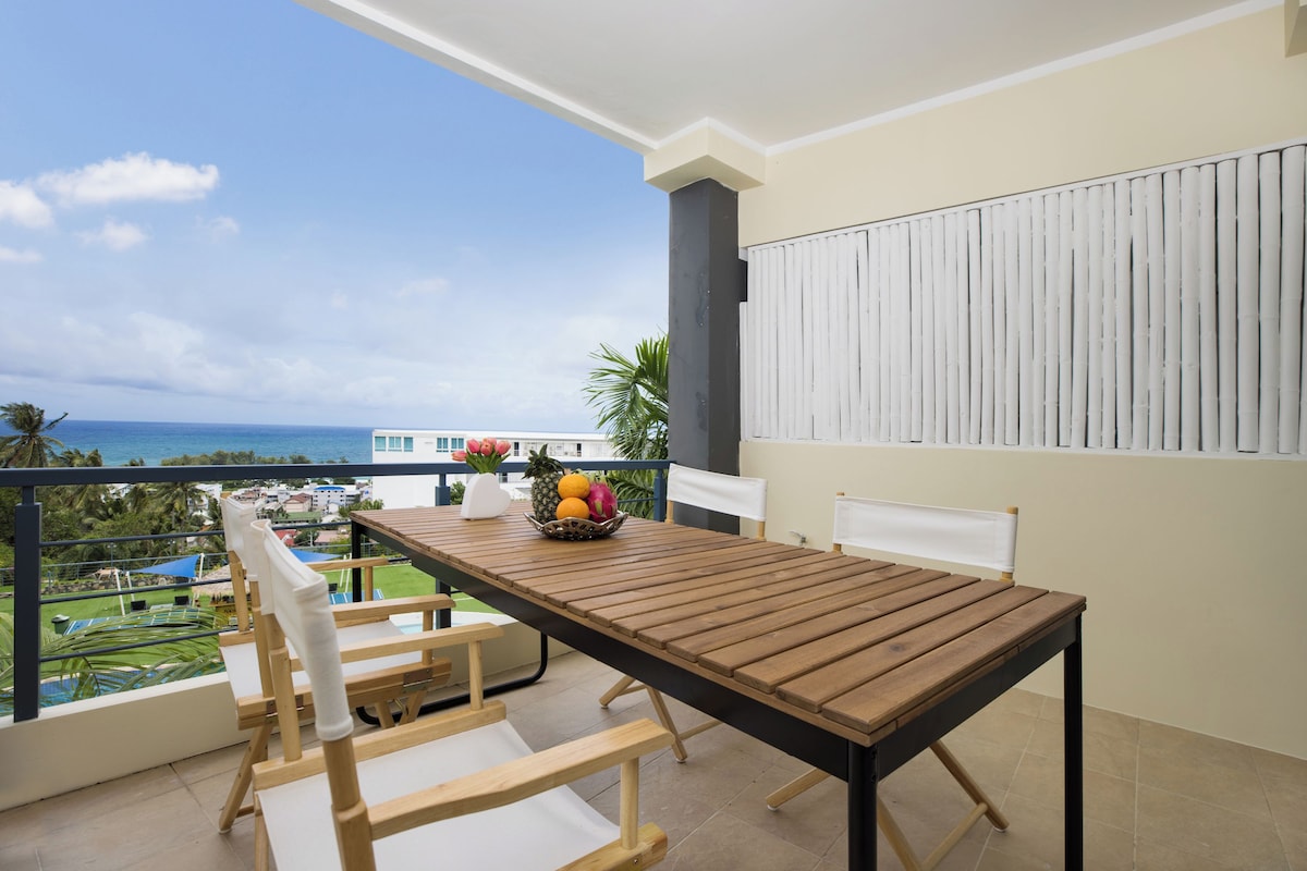 Elite Apartment, 2 Bedrooms, Balcony, Sea View | Balcony view