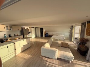 Apartment, 1 Bedroom, Balcony, Garden View | Living room - Romantic Beachside Retreat With Breathtaking Views (Thap Sakae)