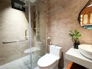Apartment, City View | Bathroom | Shower, free toiletries, hair dryer, slippers - GAIA House Le Duan (Hanoi)