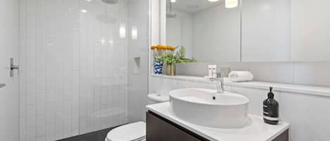 Hair dryer, towels