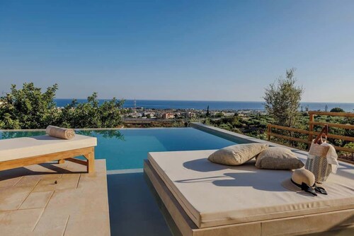Malia Vista Villa - Private Pool,Panoramic Seaview