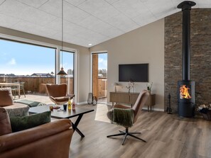 Televisión, chimenea