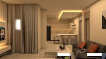 Televisión LCD de 55 pulgadas con canales por satélite, una impresora