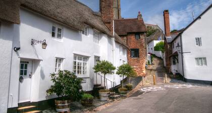 Spacious luxury thatched cottage with private hot tub on the edge of Exmoor