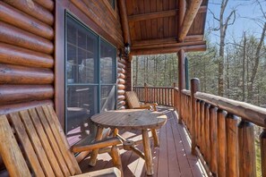 Terrace/patio - Black Bearry Hill by Beyond Expectations: Dog-Friendly 3BR Cabin w/ Hot Tub (Sevierville)