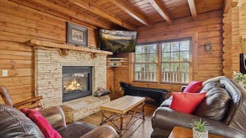 TV, fireplace, offices