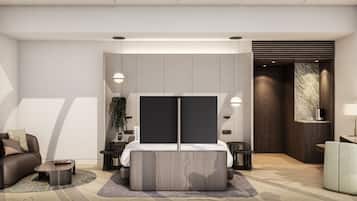 Egyptian cotton sheets, premium bedding, minibar, in-room safe