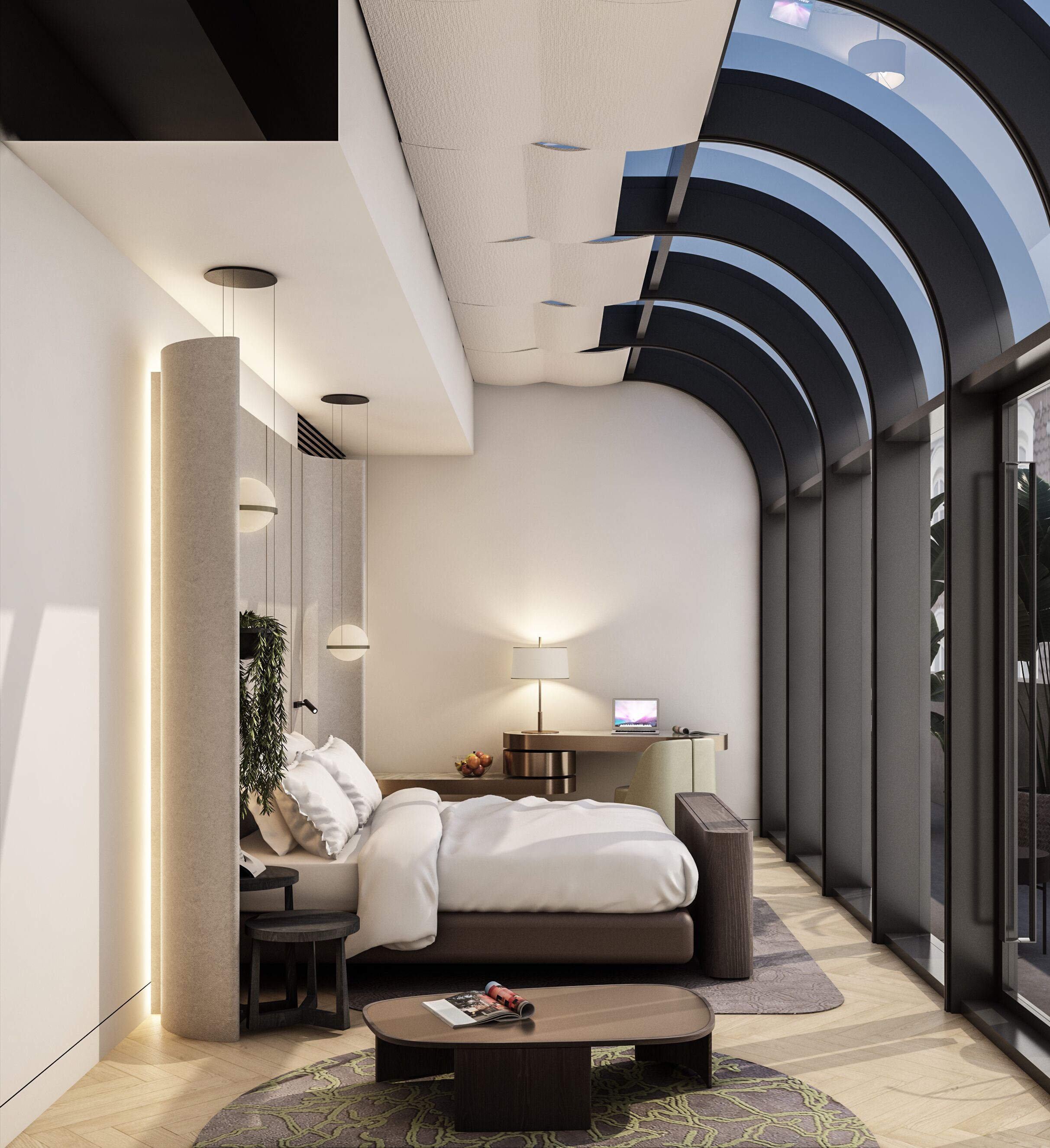 Egyptinpuuvillaiset lakanat, ylelliset vuodevaatteet, minibaari