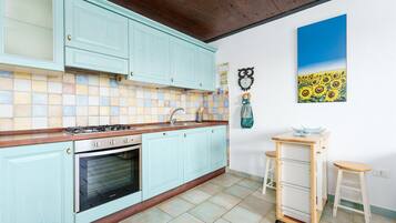 Fridge, oven, stovetop, dishwasher