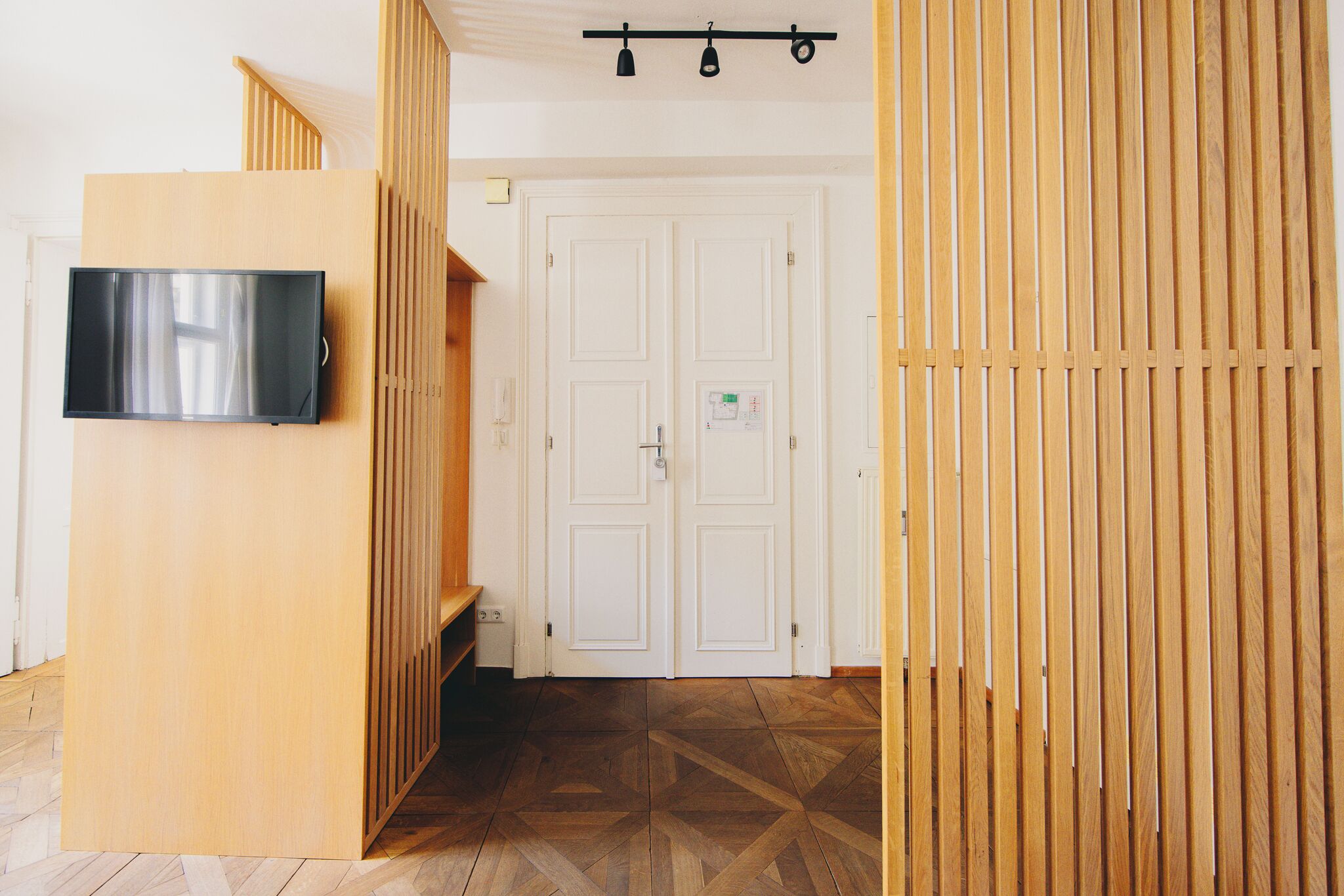 Superior-Apartment, Stadtblick | Wohnbereich