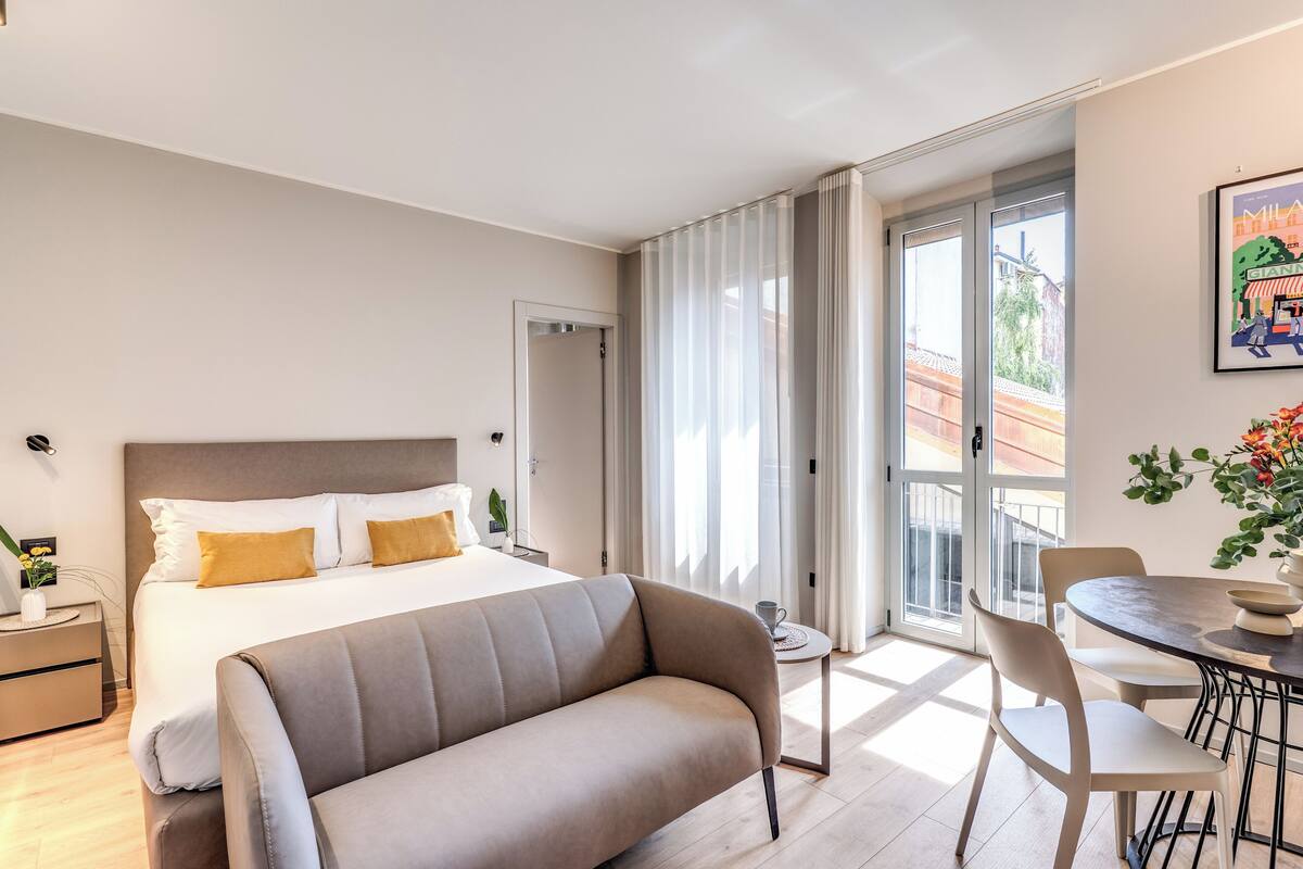 Studio (0 Bedroom) | Laptopgeeigneter Arbeitsplatz, Bügeleisen/Bügelbrett, Bettwäsche