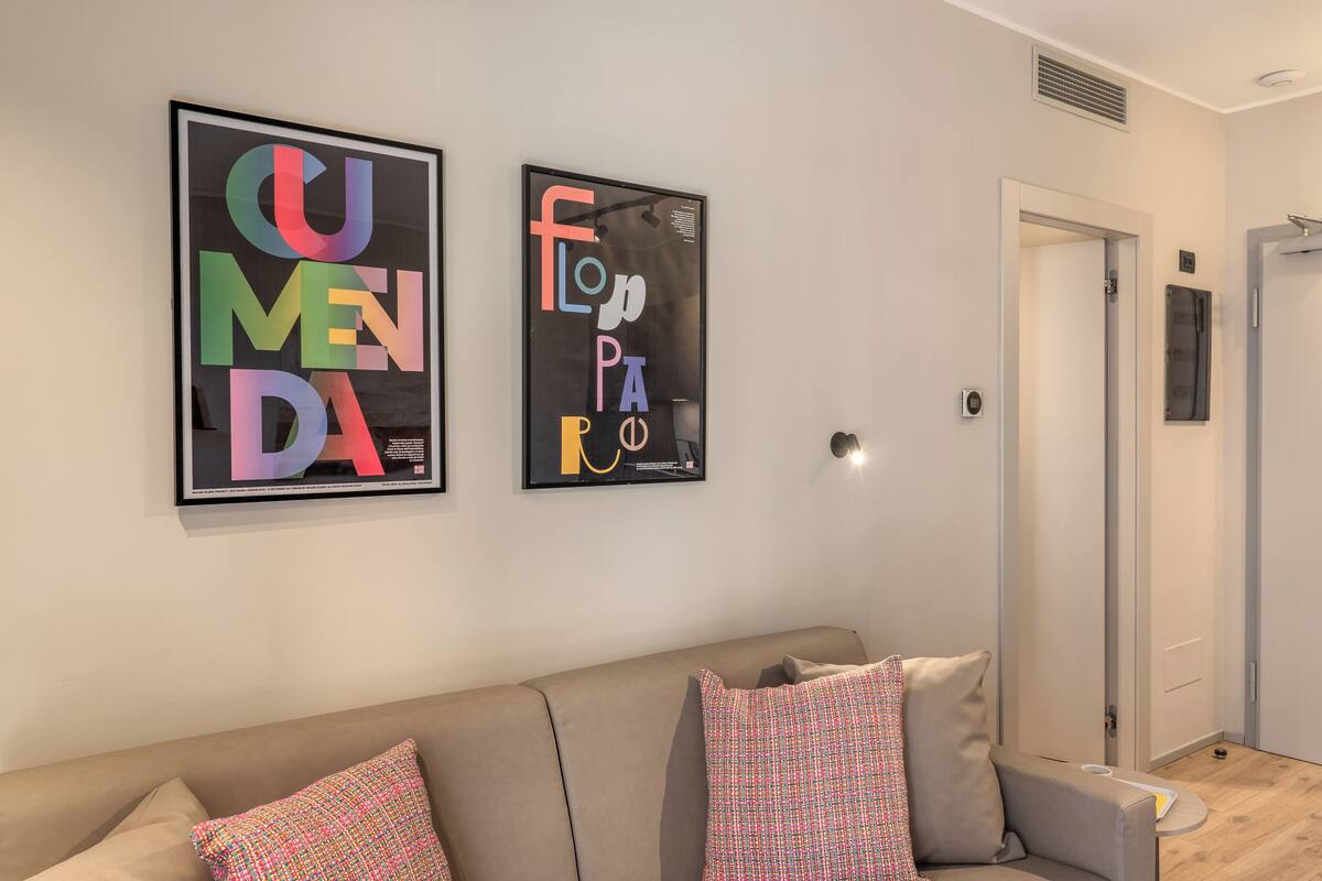 Apartment (1 Bedroom) | Living area | 32-inch Smart TV with cable channels